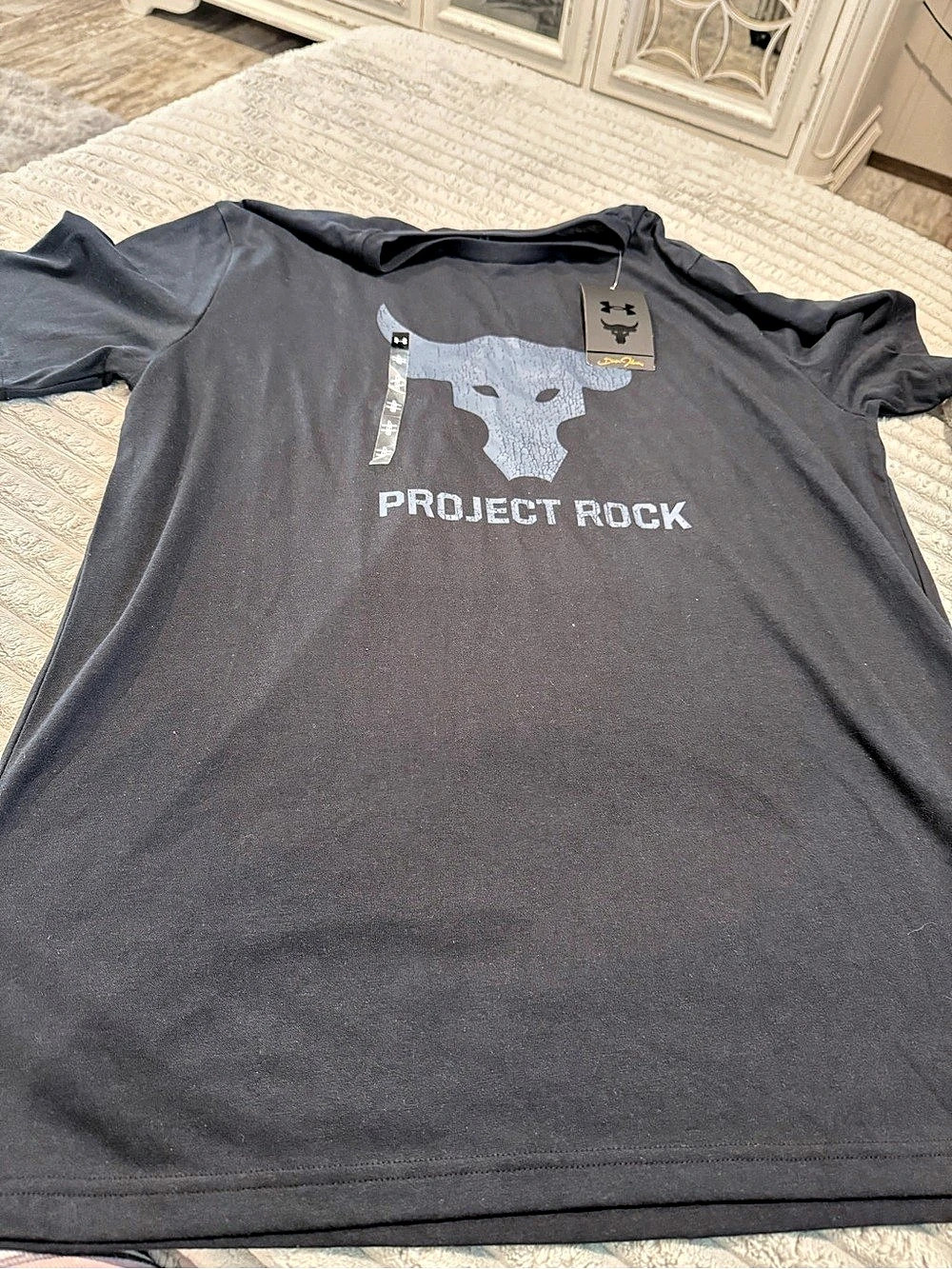 Under Armour Project Rock Payoff Graphic T-Shirt Men's Gray Large